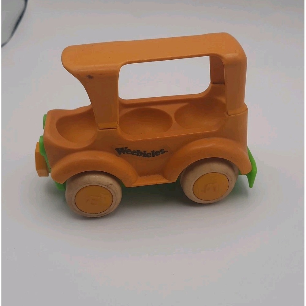 Vtg Weebicles Weebles Yellow Bus Vehicle 1976 Hasbro Truck